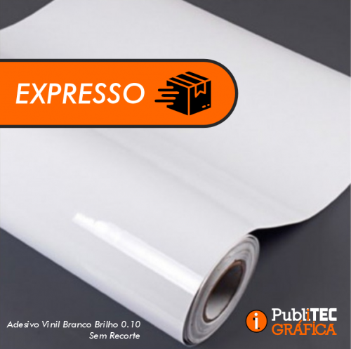 Adesivo Vinil Branco Brilho - EXPRESSO