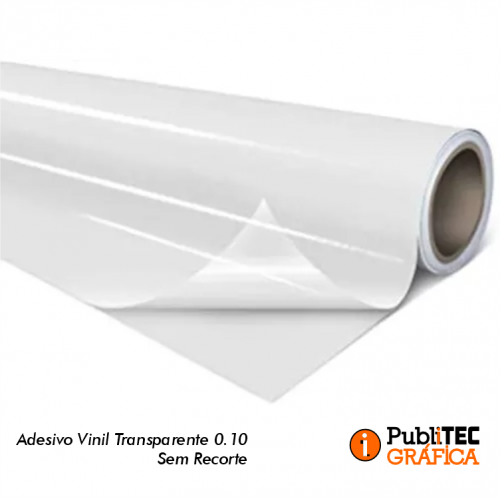 Adesivo Vinil Transparente Brilho